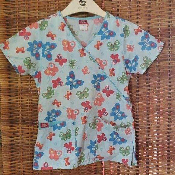 Dickies Butterfly Scrup Top XS - Picture 1 of 10